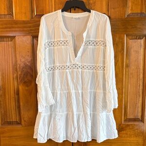 Lascana White Lace Detail Mini Dress